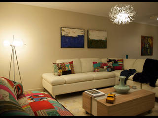 Departamento en Punta del Este , Diseñadora Lucia Casanova Diseñadora Lucia Casanova Ausgefallene Wohnzimmer