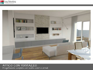 Progettazione attico a Milano, Easy Relooking Easy Relooking 모던스타일 거실