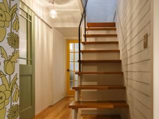 S's house, dwarf dwarf Scandinavian style corridor, hallway& stairs