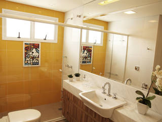 Banheiro para Criança!, Suelen Kuss Arquitetura e Interiores Suelen Kuss Arquitetura e Interiores Modern bathroom Marble Yellow