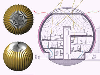 Spherical Art Gallery, Simone de Gale Architects Simone de Gale Architects Медіа-зал