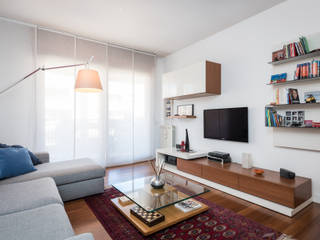 Appartamento Eur, zero6studio - Studio Associato di Architettura zero6studio - Studio Associato di Architettura Ruang Keluarga Modern