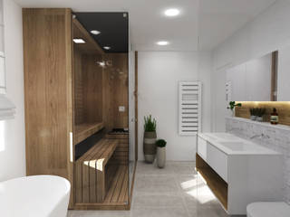 Aménagement & décoration d'une salle de bain - Strasbourg, Ektor studio Ektor studio Skandynawska łazienka