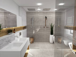 Aménagement & décoration d'une salle de bain - Strasbourg, Ektor studio Ektor studio Baños de estilo escandinavo