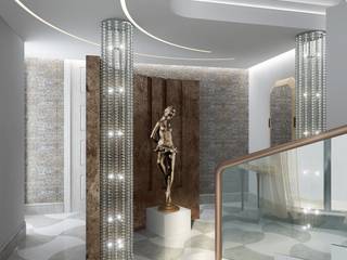 Interior in Paris., Design studio of Stanislav Orekhov. ARCHITECTURE / INTERIOR DESIGN / VISUALIZATION. Design studio of Stanislav Orekhov. ARCHITECTURE / INTERIOR DESIGN / VISUALIZATION. Modern Koridor, Hol & Merdivenler