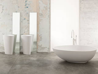 Body free-standing basin, Mastella Design Mastella Design Kamar Mandi Modern Bahan Sintetis White