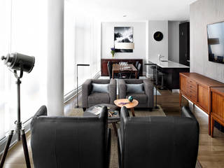 Penthouse, ANNA DUVAL ANNA DUVAL Moderne Wohnzimmer Grau