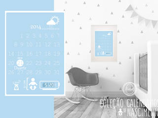 Calendário de nascimento - Birthday calendar MyNest Quarto de criançasAcessórios e Decoração Papel Azul