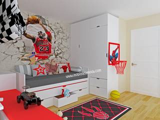 Basketbol Temalı Çocuk Odası, MOBİLYADA MODA MOBİLYADA MODA ห้องนอนเด็ก ไม้ Wood effect