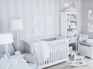 Kolekcja Bianco, Caramella Caramella Habitaciones para niños de estilo escandinavo Madera Acabado en madera