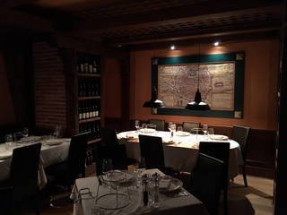 RESTAURANTE ASSUNTA MADRE - PASEO DE GRACIA BARCELONA, LF24 Arquitectura Interiorismo LF24 Arquitectura Interiorismo Commercial spaces چوب Wood effect