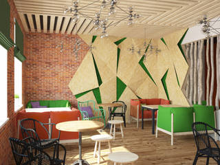 Кафе "План Б" в г.Новосибирск, Студия дизайна Виктории Силаевой Студия дизайна Виктории Силаевой Commercial spaces Marron