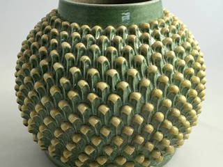 Emerald green pine cone, Ceramica ND Dolfi Ceramica ND Dolfi Modern houses Ceramic