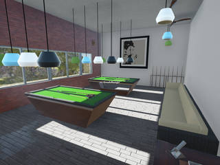 Commercial Interiors Crush Mango Modern study/office