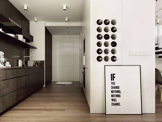 KOLEJOWA, KAEL Architekci KAEL Architekci Modern kitchen MDF White