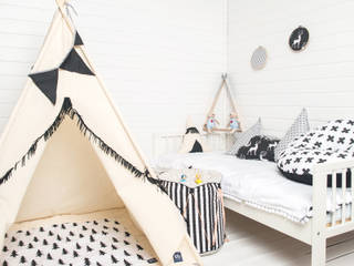 Namioty, tipi, wigwamy, COZYDOTS COZYDOTS Quarto infantil escandinavo Algodão Vermelho