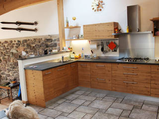 Cucina Enrico e Paola, Arredamenti Brigadoi Arredamenti Brigadoi Dapur Gaya Rustic Kayu Wood effect