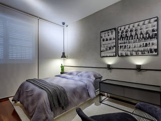 Quarto de Solteiro, Piacesi Arquitetos Piacesi Arquitetos Minimalist bedroom