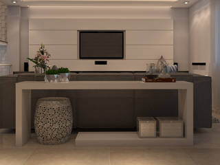 Living e Jantar | TZ, CMS.ARQ - Camila Machado Salmória CMS.ARQ - Camila Machado Salmória ห้องนั่งเล่น