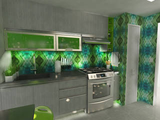 Remodelación Cocina MMP, OPFA Diseños y Arquitectura OPFA Diseños y Arquitectura Modern Kitchen MDF Multicolored
