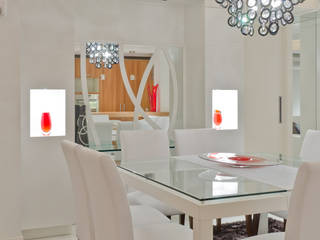 O Requinte do Branco, HB Arquitetos Associados HB Arquitetos Associados Salas de jantar modernas Vidro