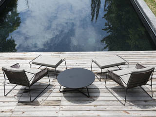 Terrassen Lounge Sessel, Livarea Livarea Modern Terrace Iron/Steel White