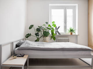 KOSZUTKA, Joanna Kubieniec Joanna Kubieniec Dormitorios de estilo minimalista