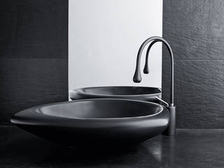 Sasso sit-on wash basin, Mastella Design Mastella Design Modern bathroom Synthetic Black