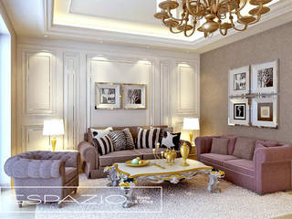 Apartamento de Luxo, Espazio - Home & Office Espazio - Home & Office Salones de estilo clásico Multicolor
