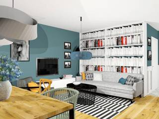 POZNAŃ | Mieszkanie w bloku | Koncepcja, dekoratorka.pl dekoratorka.pl Eclectic style living room