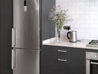 Cocina Gris de materiales sinceros, barronkress barronkress مطبخ معدن