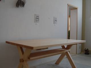 ダイニングテーブル, hatch hatch Country style dining room Wood Wood effect
