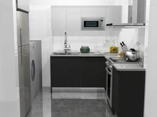 COCINA PEQUEÑA, ARCE FLORIDA LLC ARCE FLORIDA LLC Nhà bếp phong cách hiện đại Gỗ Wood effect