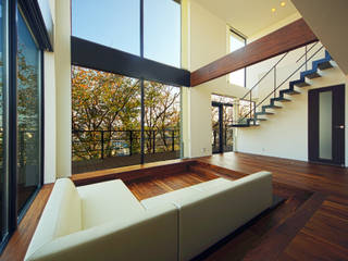 眺望の家, TERAJIMA ARCHITECTS／テラジマアーキテクツ TERAJIMA ARCHITECTS／テラジマアーキテクツ Modern Living Room