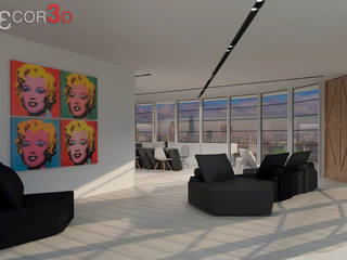 PROYECTO DE UN ÀTICO EN LONDRES, Nuria Decor3D Nuria Decor3D 모던스타일 거실