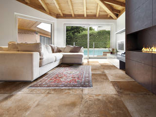 TERRA , CERAMICHE BRENNERO SPA CERAMICHE BRENNERO SPA Eclectic style living room Ceramic