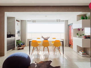 Apartamento CM, Botti Arquitetura e Interiores-Natália Botelho Botti Arquitetura e Interiores-Natália Botelho Salle à manger moderne Béton