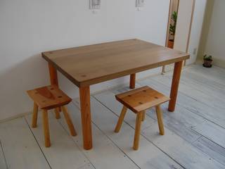 ダイニングテーブル, hatch hatch Eclectic style dining room Wood Wood effect