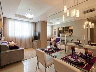 Apartamento Decorado Porto Mediterrâneo, Débora Campos Arquiteta Débora Campos Arquiteta ห้องทานข้าว