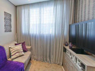 Apartamento Decorado Porto Mediterrâneo, Débora Campos Arquiteta Débora Campos Arquiteta Modern living room