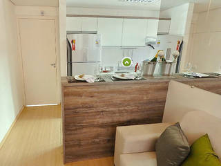 Apartamento decorado porto polaris, Débora Campos Arquiteta Débora Campos Arquiteta ห้องนั่งเล่น