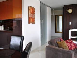 APARTAMENT - Central Park 55m2, IDEALNIE Pracownia Projektowa IDEALNIE Pracownia Projektowa Eclectic style living room