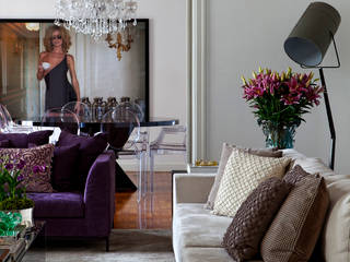 Stylist Apartment, DIEGO REVOLLO ARQUITETURA S/S LTDA. DIEGO REVOLLO ARQUITETURA S/S LTDA. Modern living room