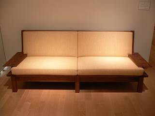 flat-sofa, Loop order furniture Loop order furniture モダンデザインの リビング 木 木目調