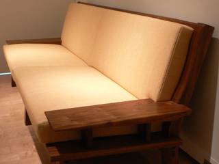 flat-sofa, Loop order furniture Loop order furniture モダンデザインの リビング 木 木目調