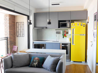 Apartamento Vila Madalena, LUB Arquitetura - Luiza Bassani LUB Arquitetura - Luiza Bassani Salas de estar modernas