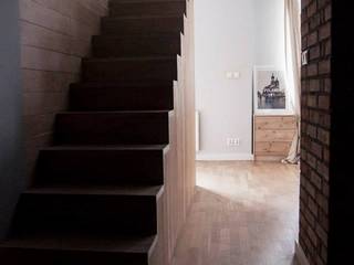 APARTAMENT POD WYNAJEM, ul. Lwoska, Kraków, enem.studio enem.studio Minimalist corridor, hallway & stairs