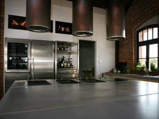 Individual concrete kitchens, Betoniu GmbH Betoniu GmbH Minimalist kitchen