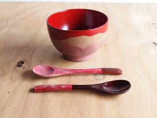 URUSHI Tableware, 漆モノNUKU ‐Urushi Art Lab NUKU‐ 漆モノNUKU ‐Urushi Art Lab NUKU‐ Modern style kitchen Wood Wood effect
