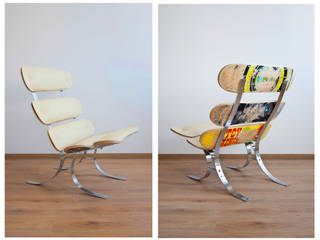 Upcycling Skateswing - Skateboard Lounge Chair, Colourform Colourform Salas de estar ecléticas
